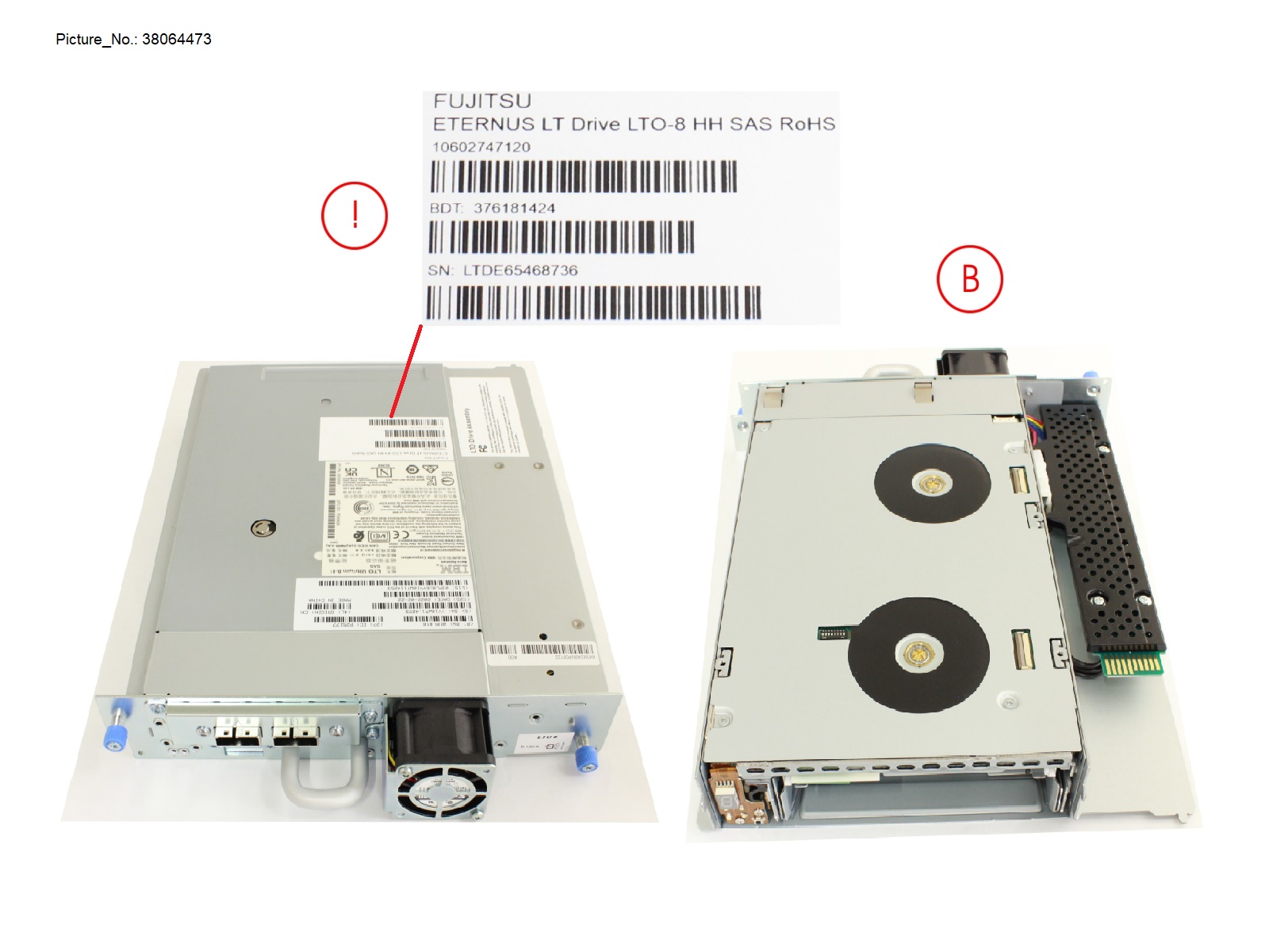 LT LTO-8 HH SAS DRIVE ASSY