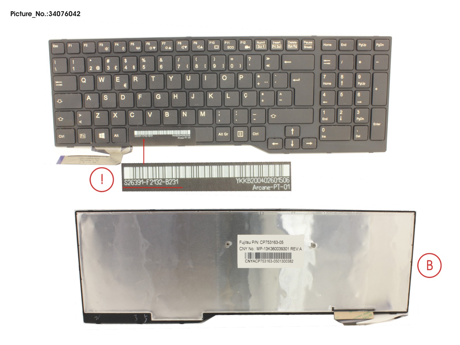 FUJITSU KEYBOARD PORTUGAL (BLACK)