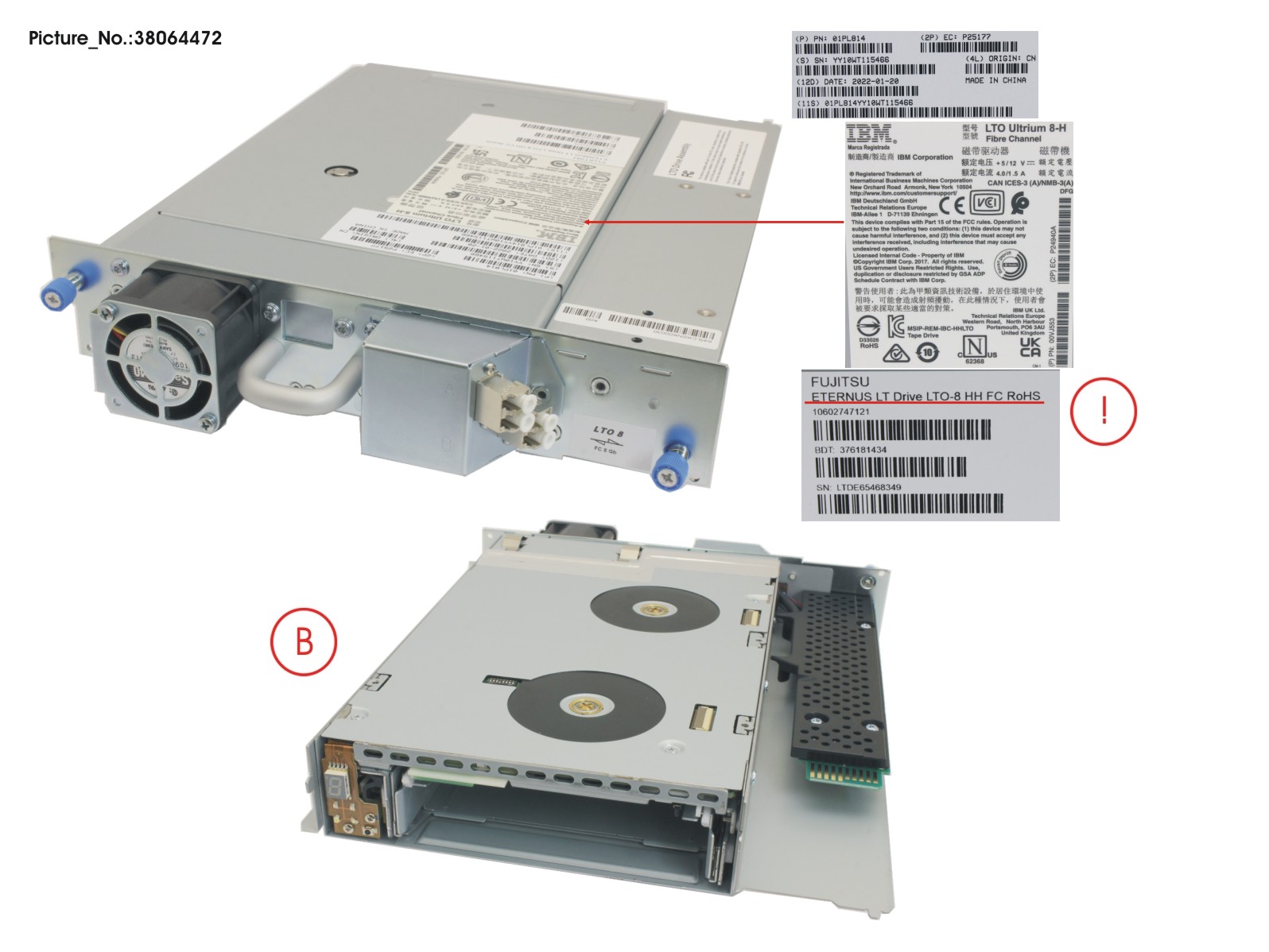 LT LTO-8 HH FC DRIVE ASSY LT LTO-8 HH FC DRIVE ASSY
