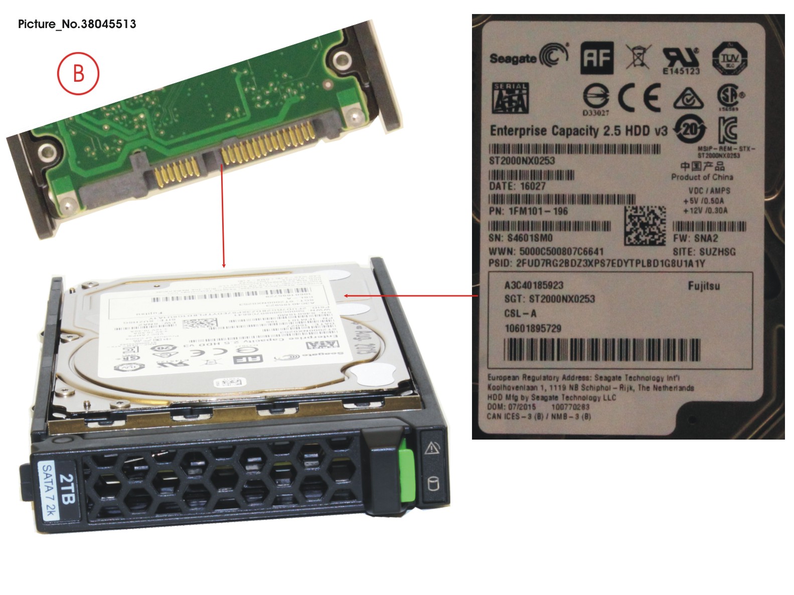 HD SATA 6G 2TB 7.2K 512E HOT PL 2.5 BC