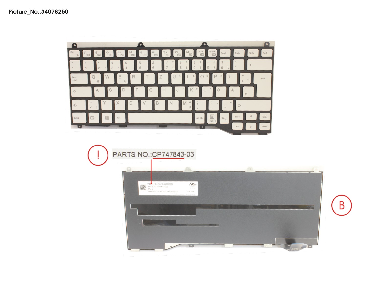 KEYBOARD WHITE UK/GERMAN