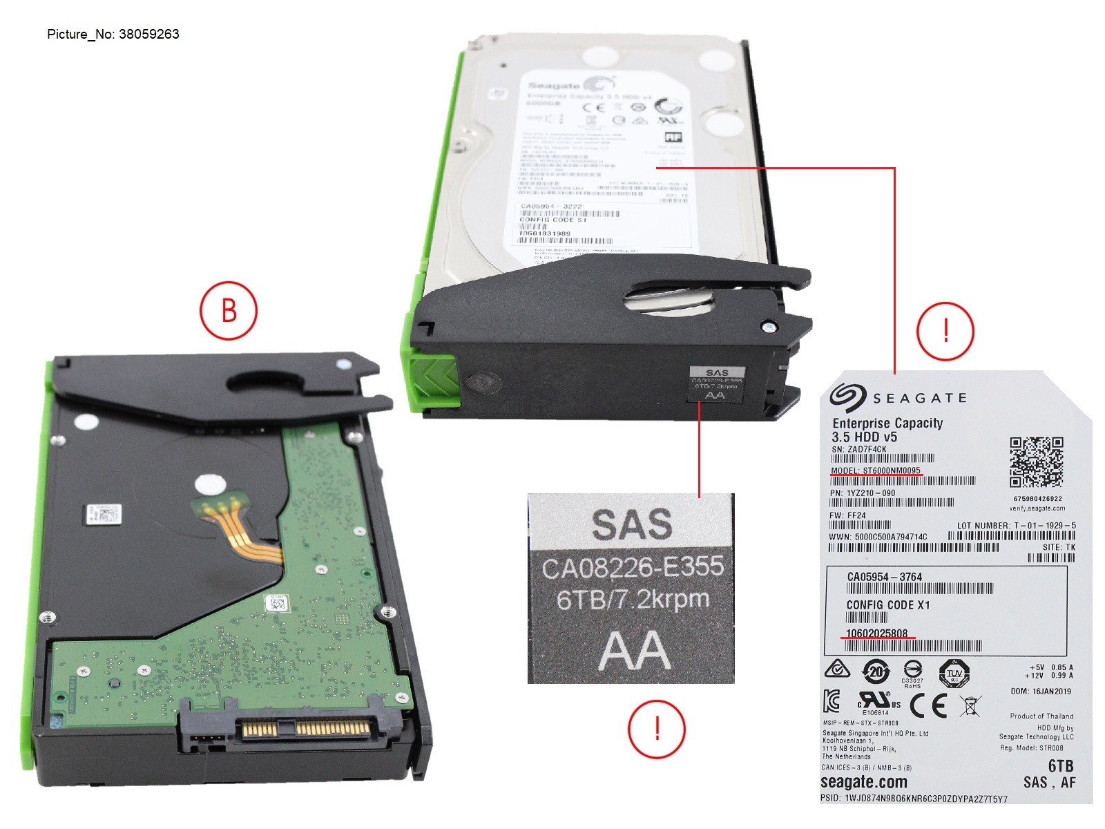 DX S4 HDDE HD DRIVE 6TB 7.2K