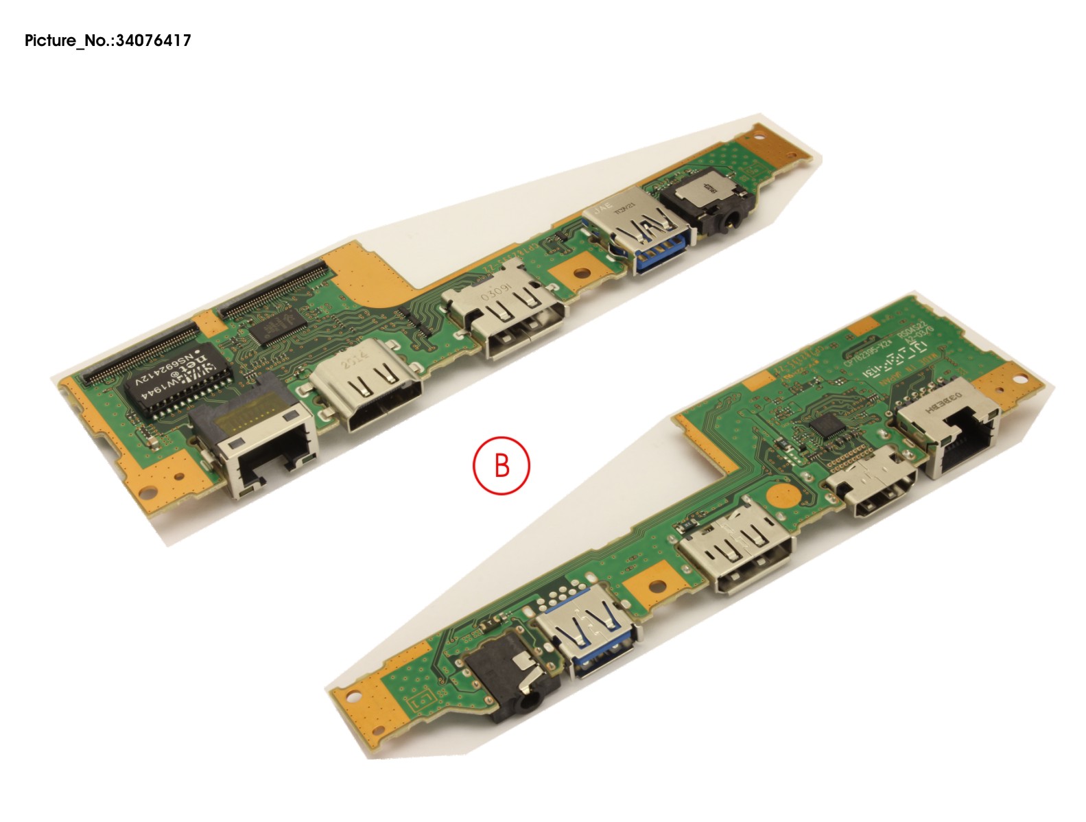 FUJITSU SUB BOARD, AUDIO/USB/LAN