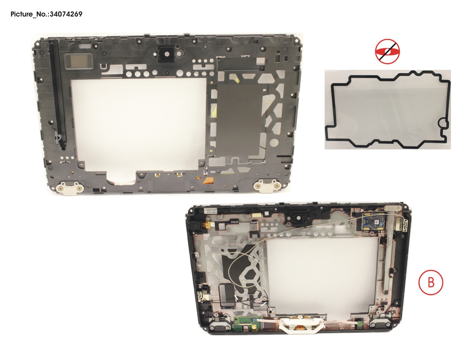 LCD MIDDLE COVER W/ FP