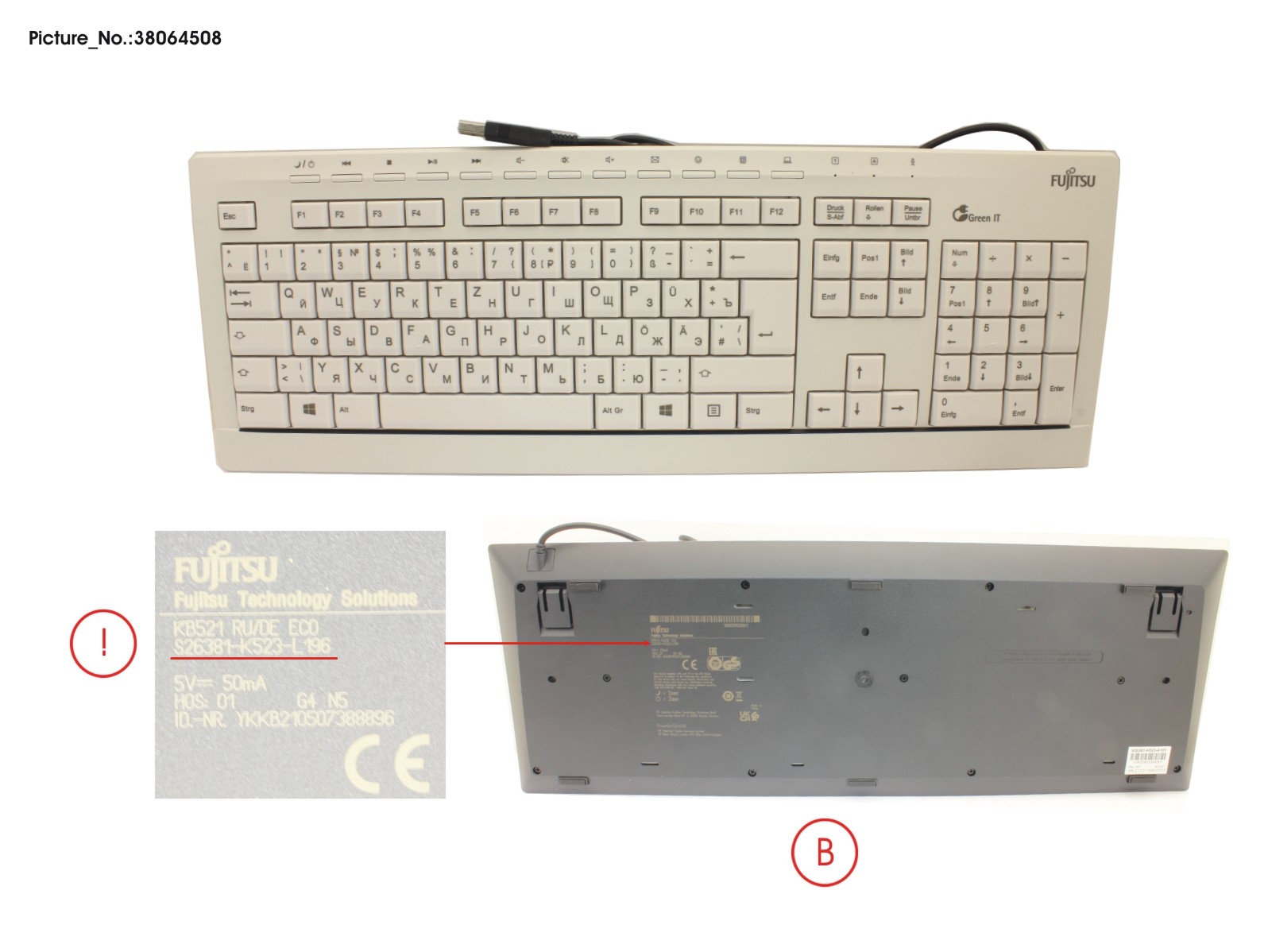 KEYBOARD KB521 RU/DE ECO