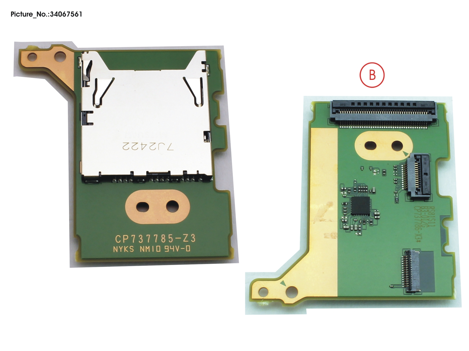 SUB BOARD, SD CARD READER