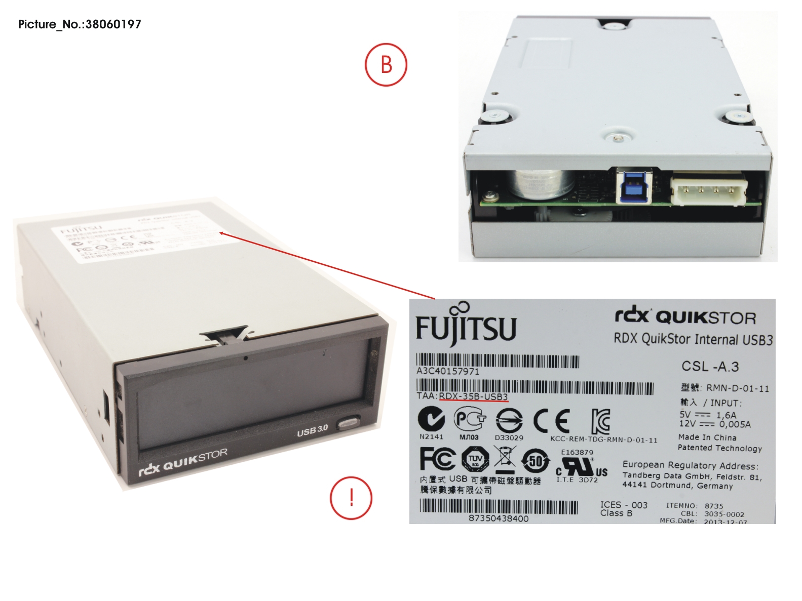 FUJITSU RDX 3,5 USB3.0 INT