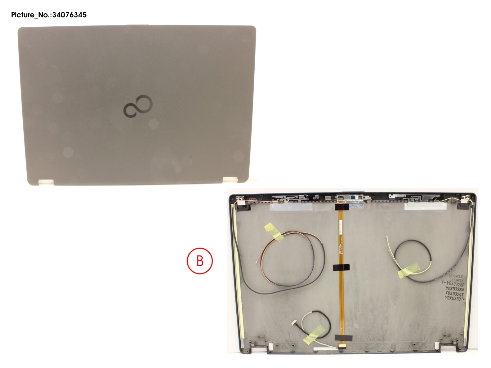 LCD BACK COVER ASSY (W/ HELLO CAMERA)