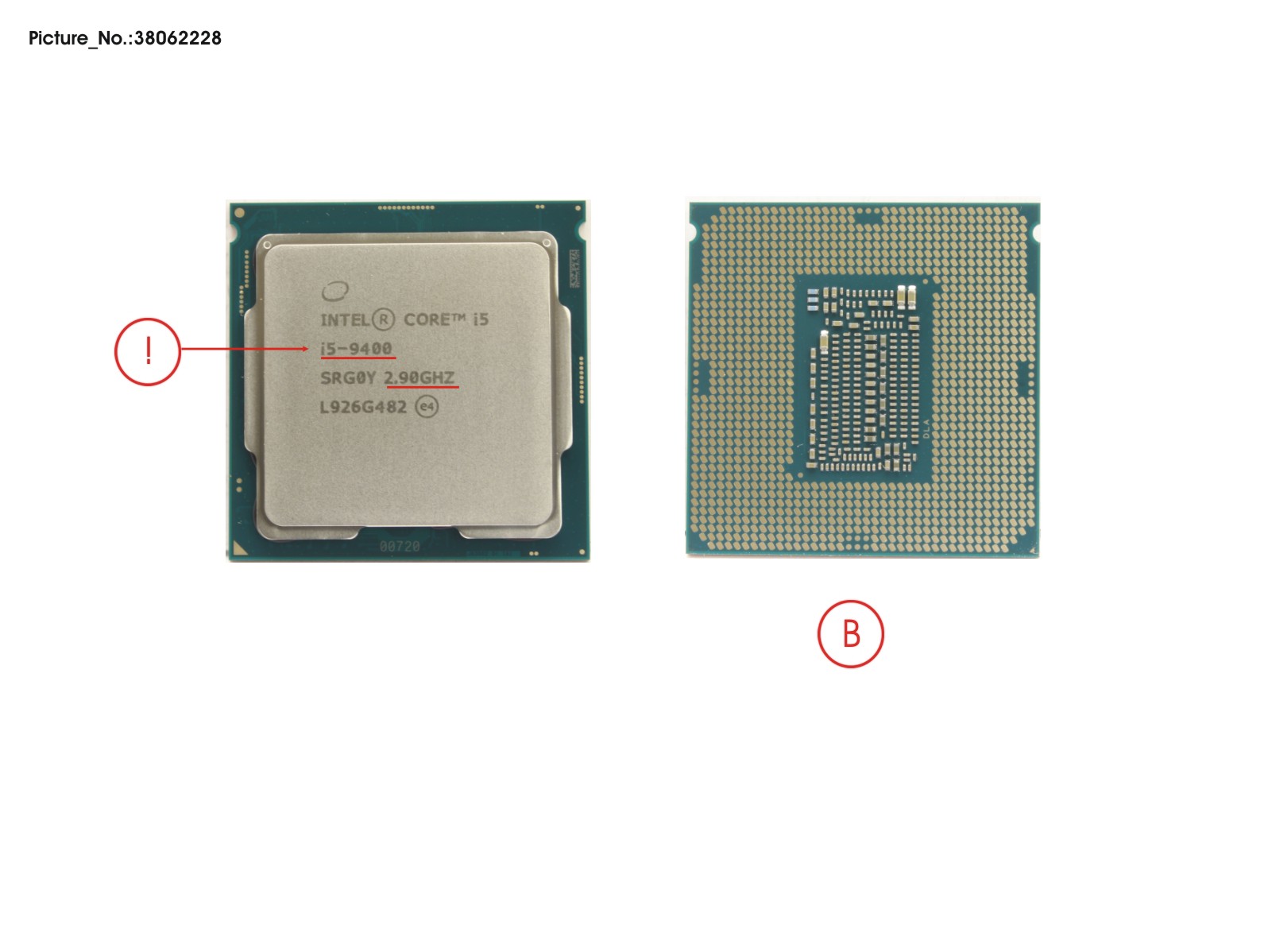 CPU CORE I5-9400 2.9GHZ 65W (R0)