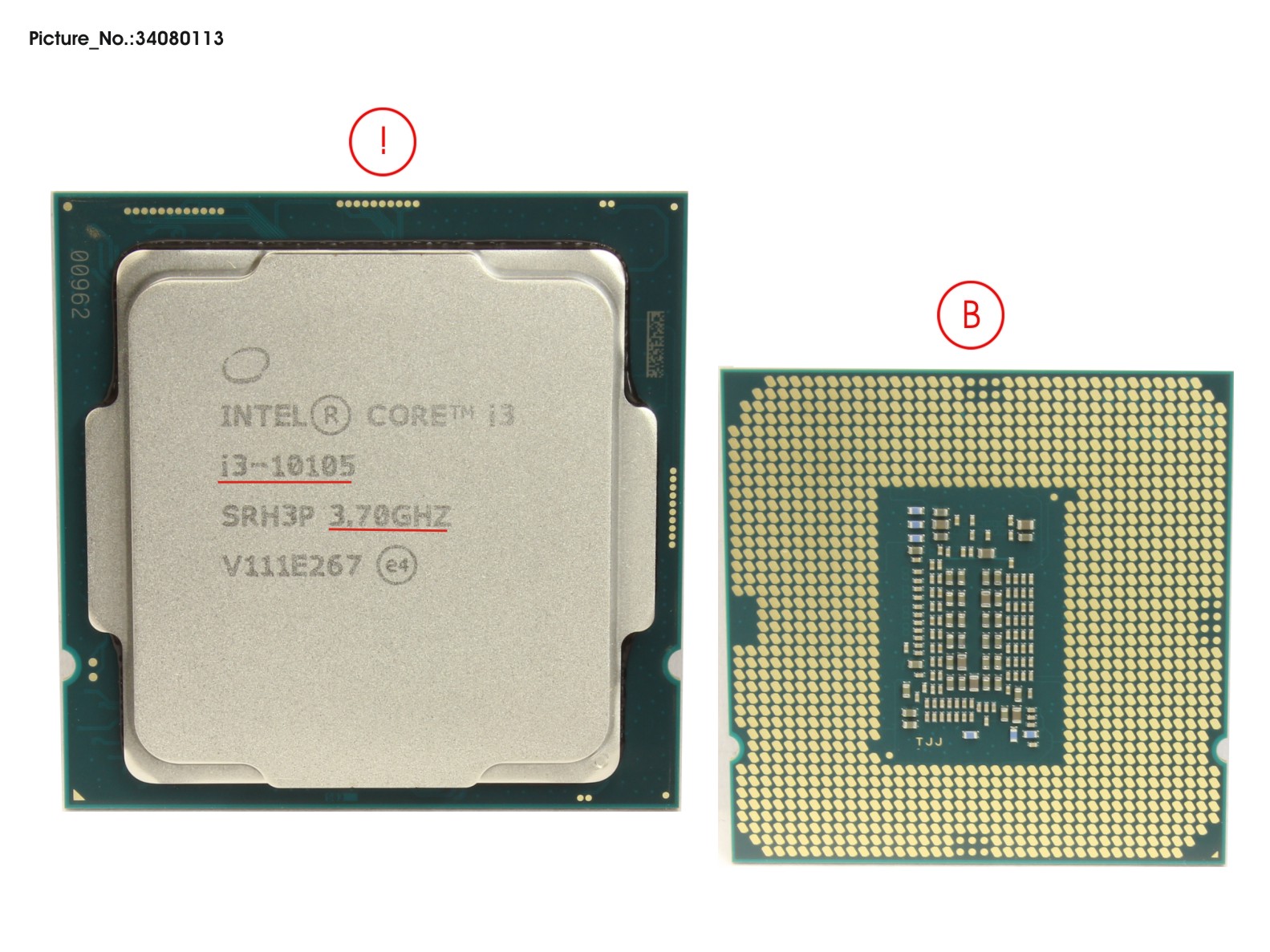 CPU INTEL CORE I3-10105 3,7GHZ 65W CPU INTEL CORE I3-10105 3,7GHZ 65W