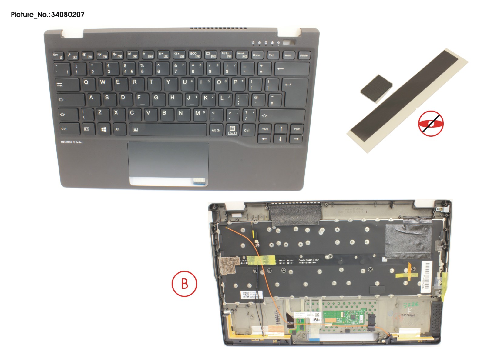 UPPER ASSY INCL. KB UK W/ 4G ANT. UPPER ASSY INCL. KB UK W/ 4G ANT.