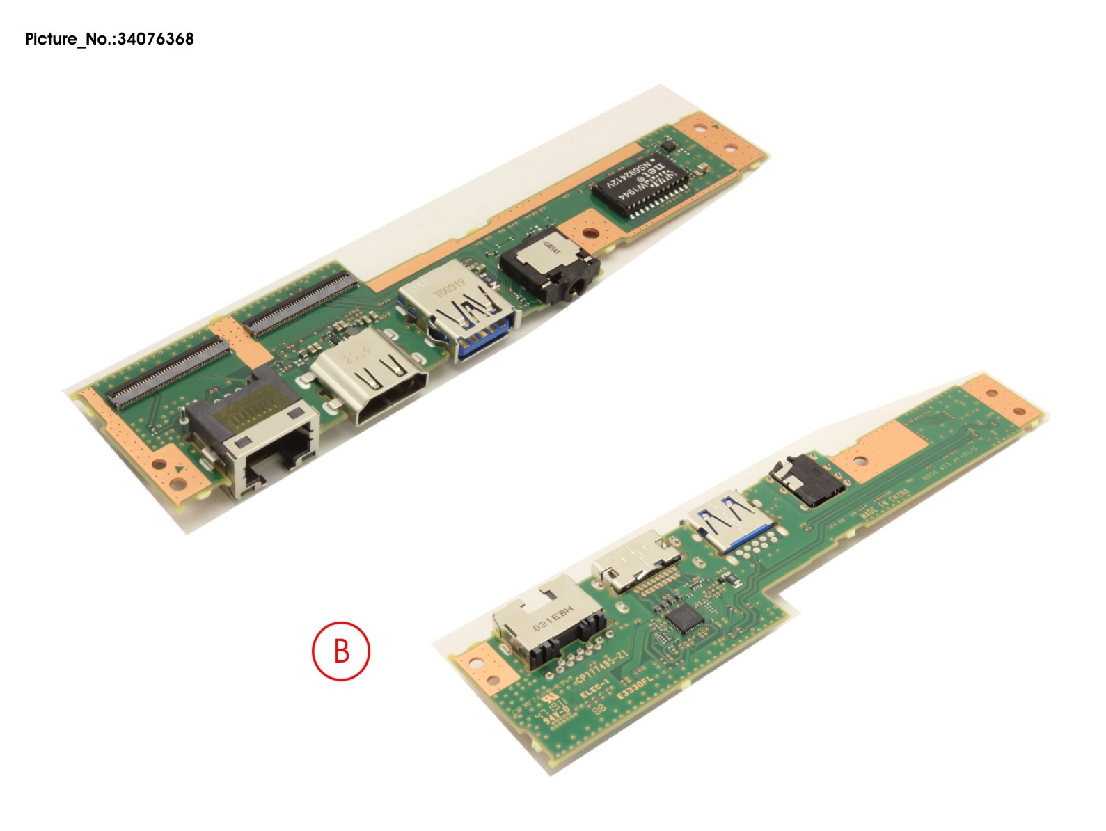 FUJITSU SUB BOARD, AUDIO/USB/LAN