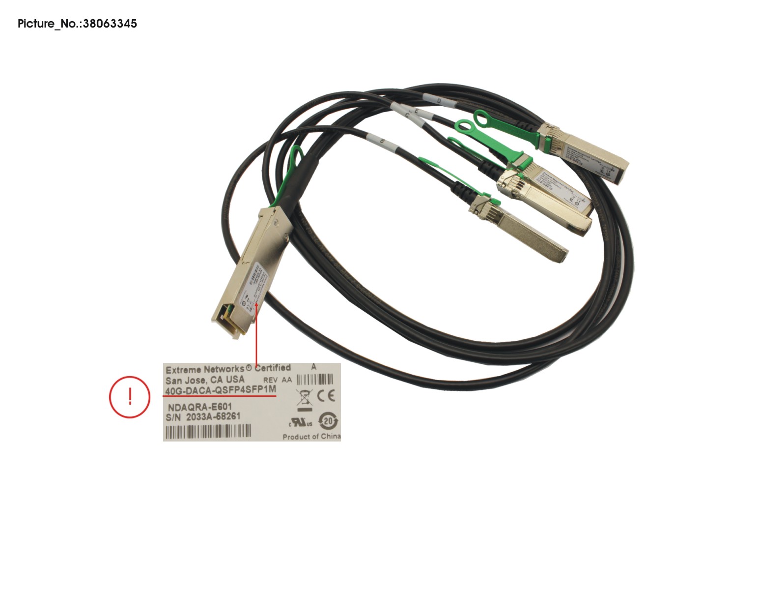 40G-DACA-QSFP4SFP1M 40G-DACA-QSFP4SFP1M