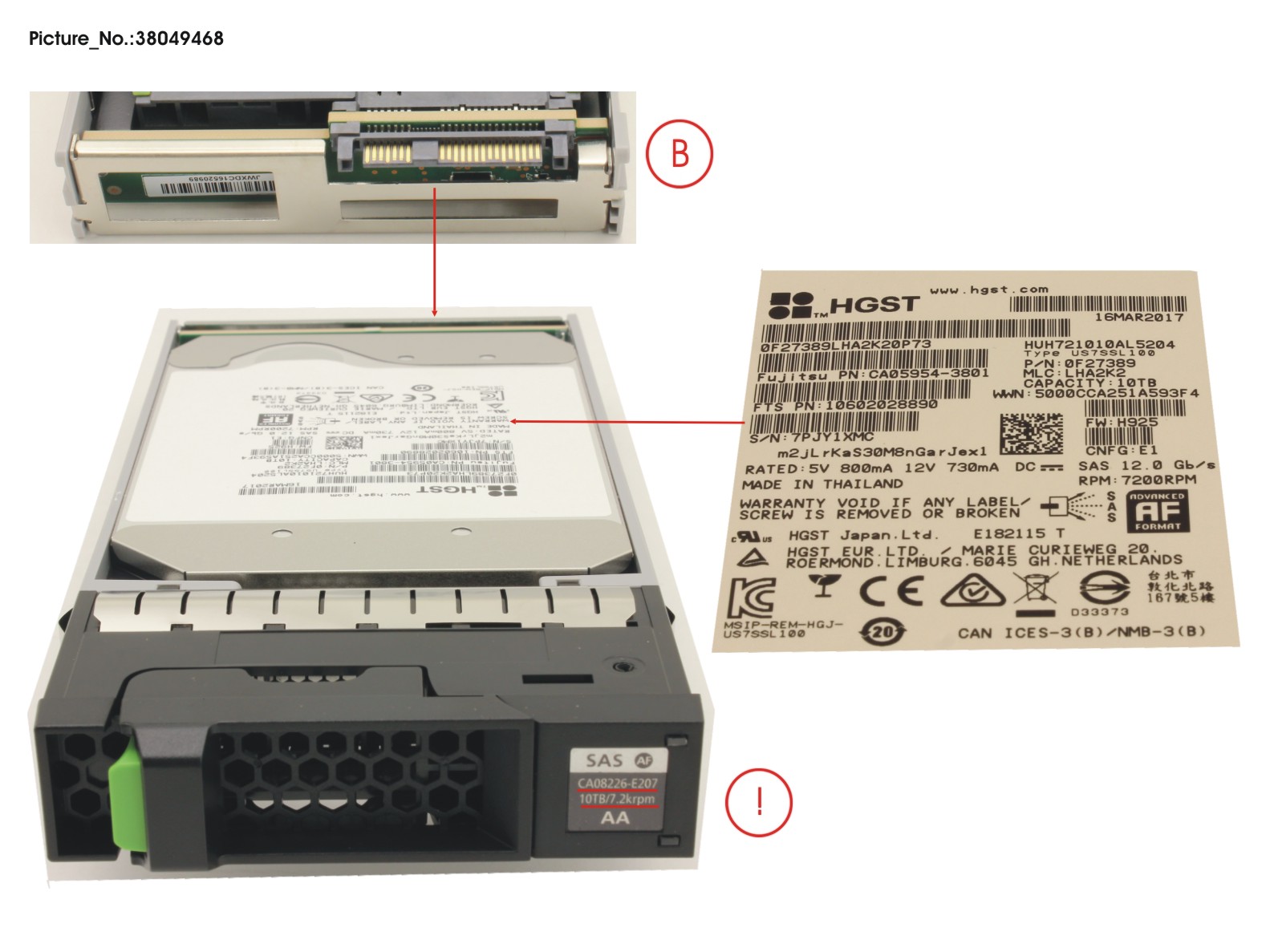 FUJITSU DX S4 HD DRIVE 3.5  10TB 7. 2K AF