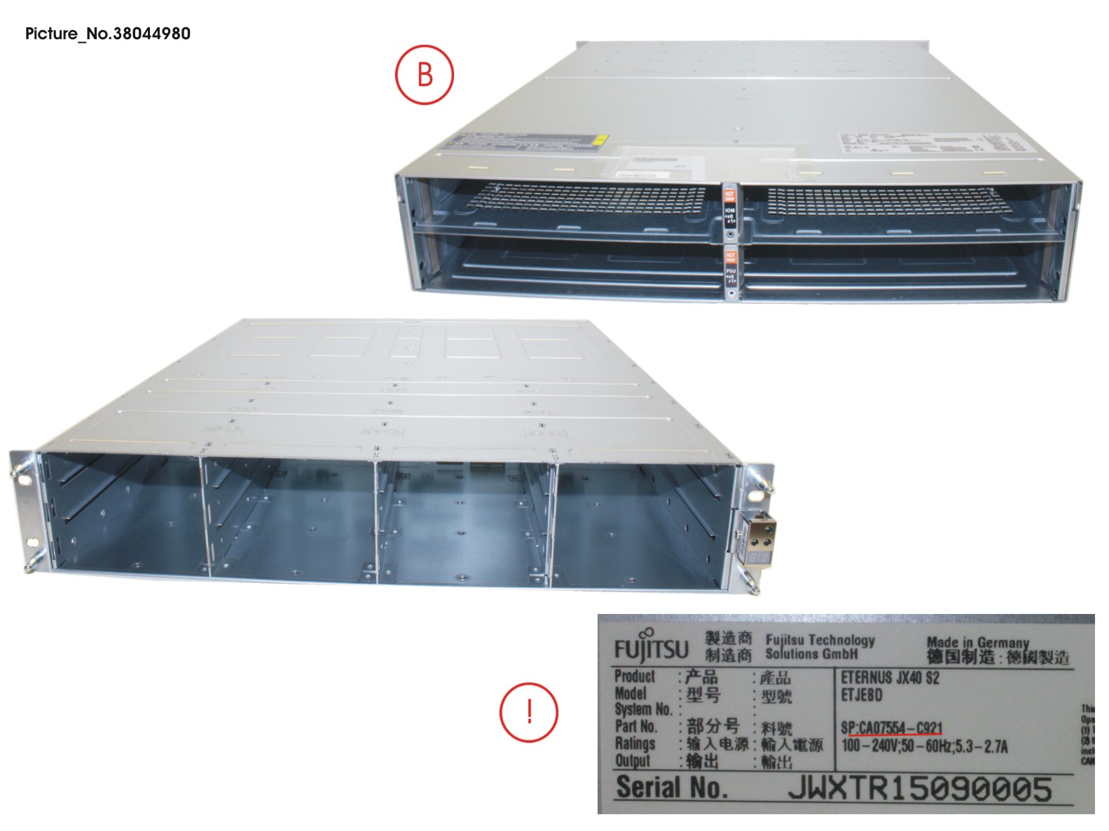 JX40 S2 35 SPARE ENCLOSURE WO PSU A. IOM JX40 S2 35 SPARE ENCLOSURE WO PSU A. IOM