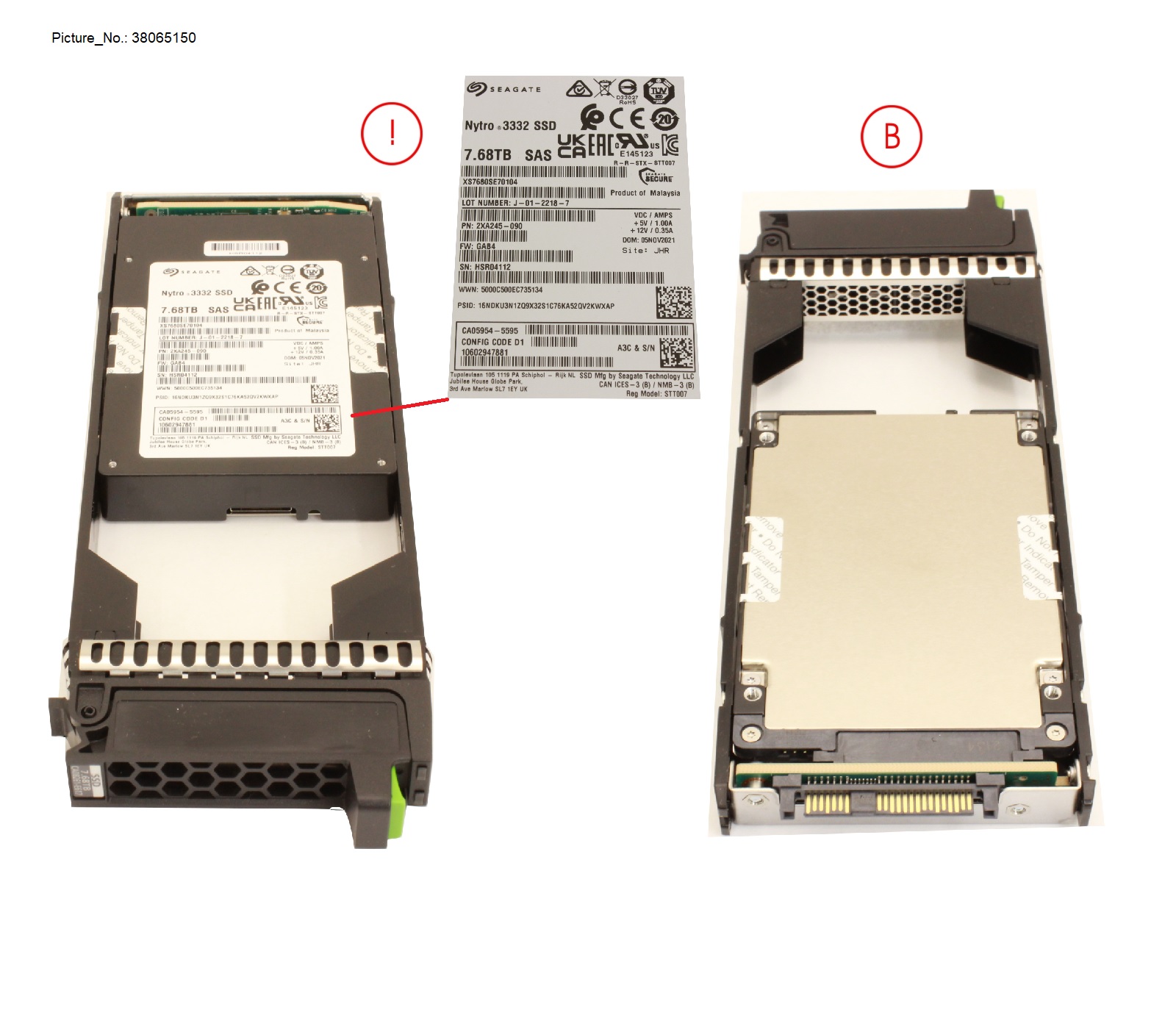 FUJITSU DX/AF FIPS SSD SAS 2.5 7.68TB 12G