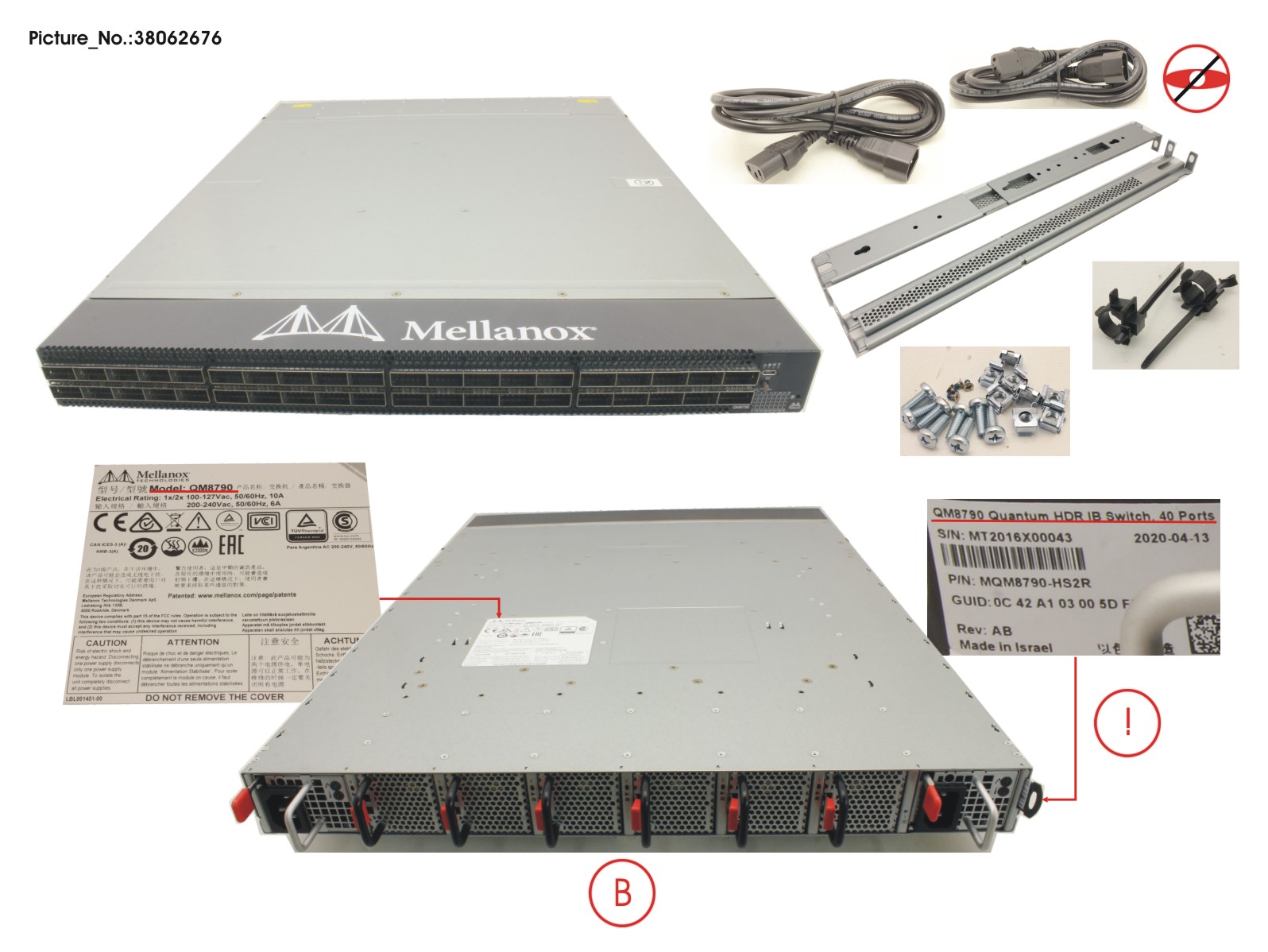 IB SWITCH 40 PORT 200GB UNMANAGED RA