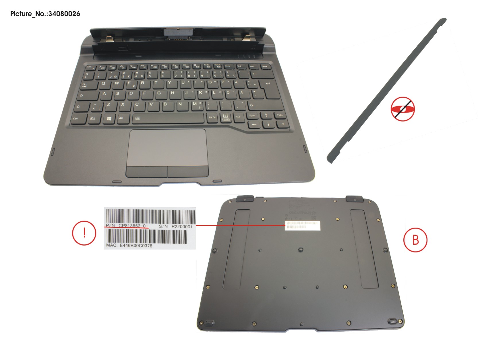 KEYBOARD DOCKING SWEDEN/FIN W/BL, UKCA