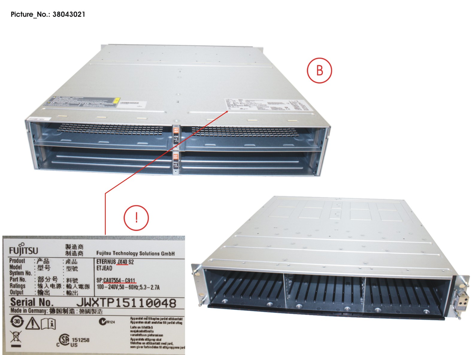 JX40 S2 SPARE ENCLOSURE WO PSU / IOM