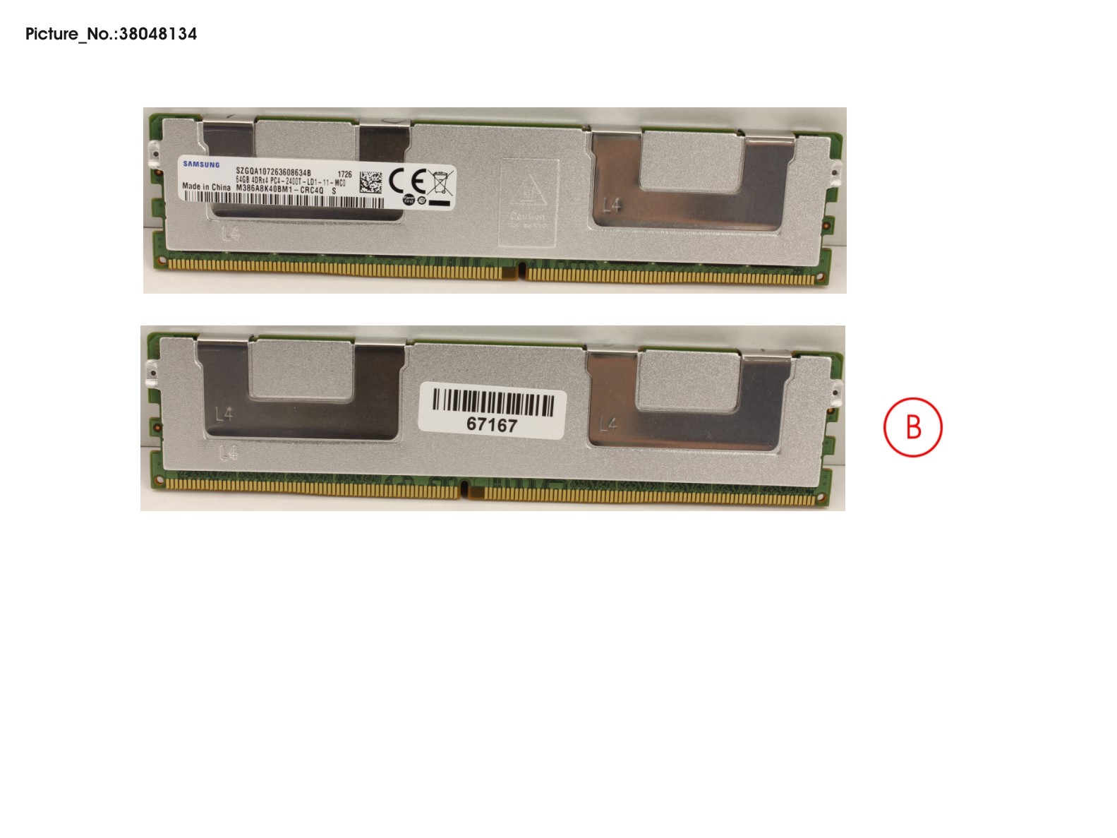 64 GB DDR4 2400 MHZ PC4-2400T-L RG  ECC