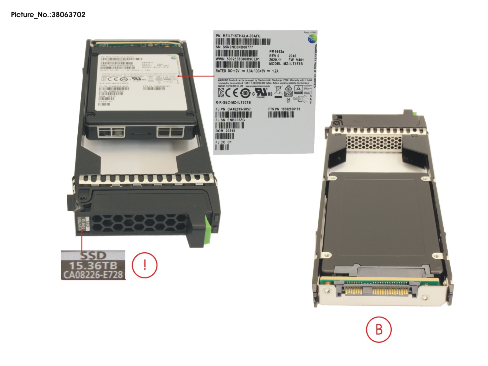 DX SSD SAS 2.5 15.36TB 12G