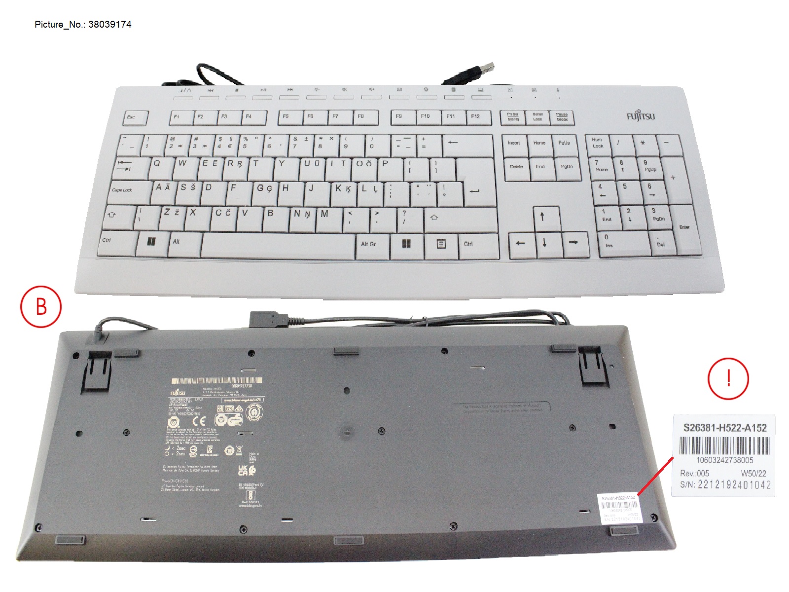 KEYBOARD KB521 LV/US