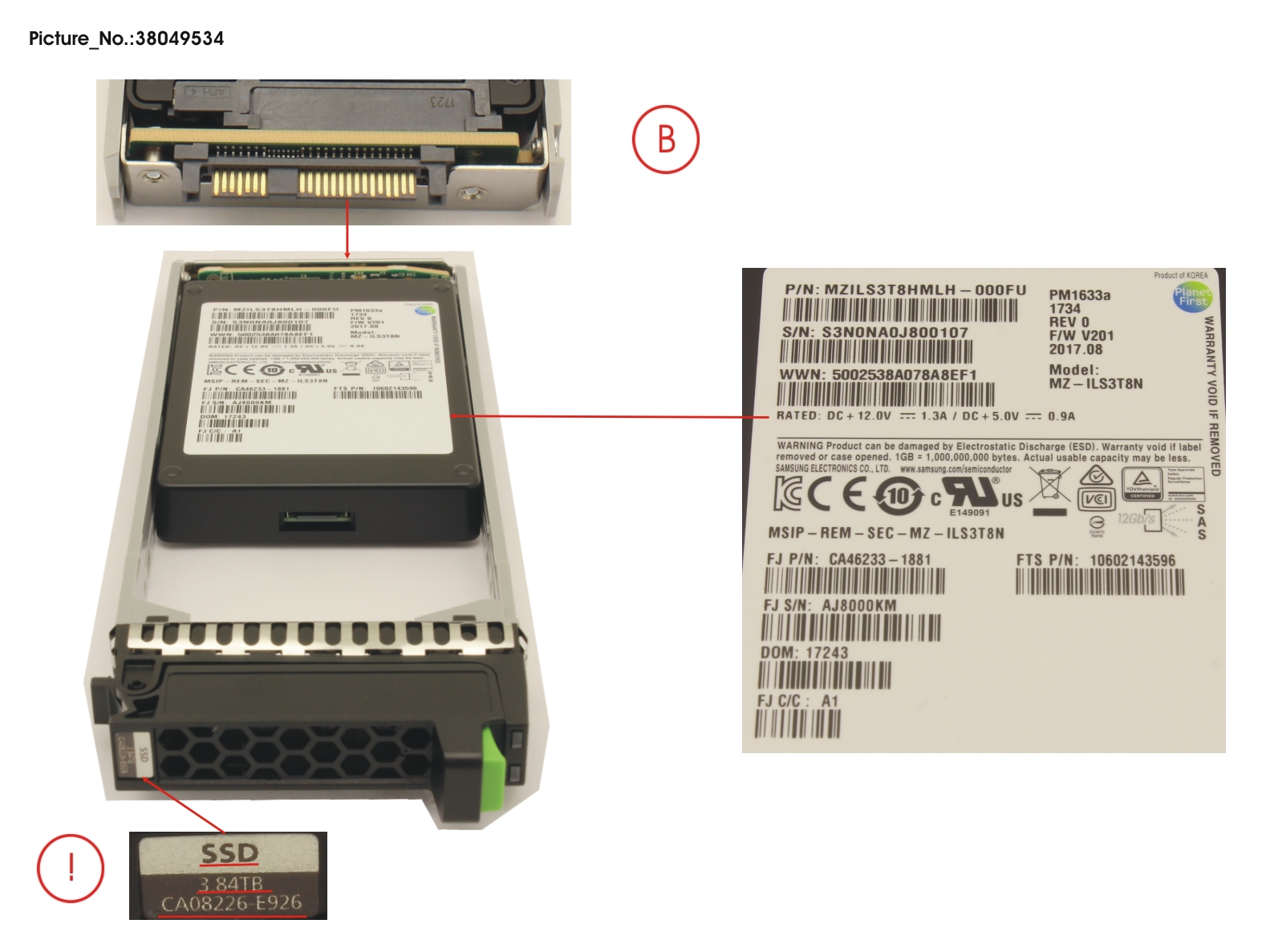 DX S4 MLC SSD SAS 2.5 3.84TB 12G