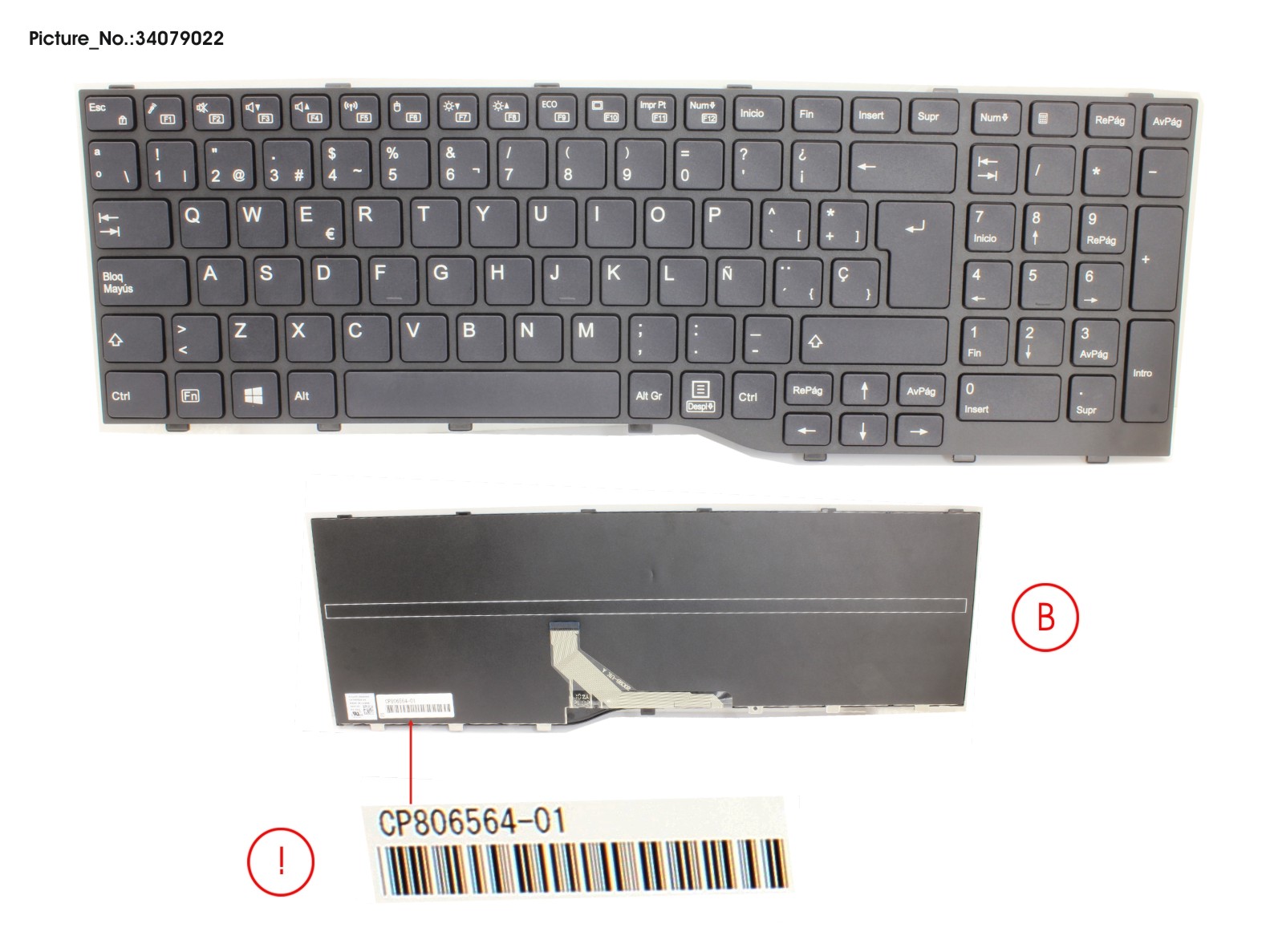 FUJITSU KEYBOARD BLACK SPAIN