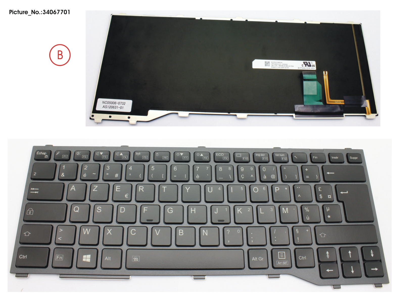 FUJITSU KEYBOARD W/ BL FRANCE FUJITSU KEYBOARD W/ BL FRANCE