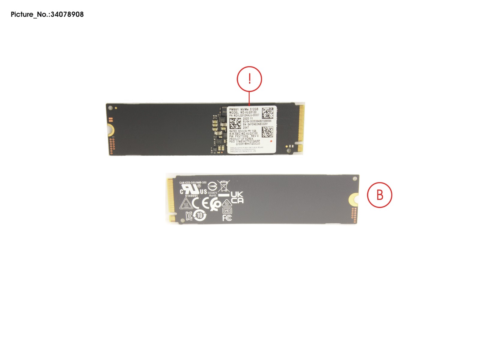 SSD PCIE M.2 PM991 512GB(SED)