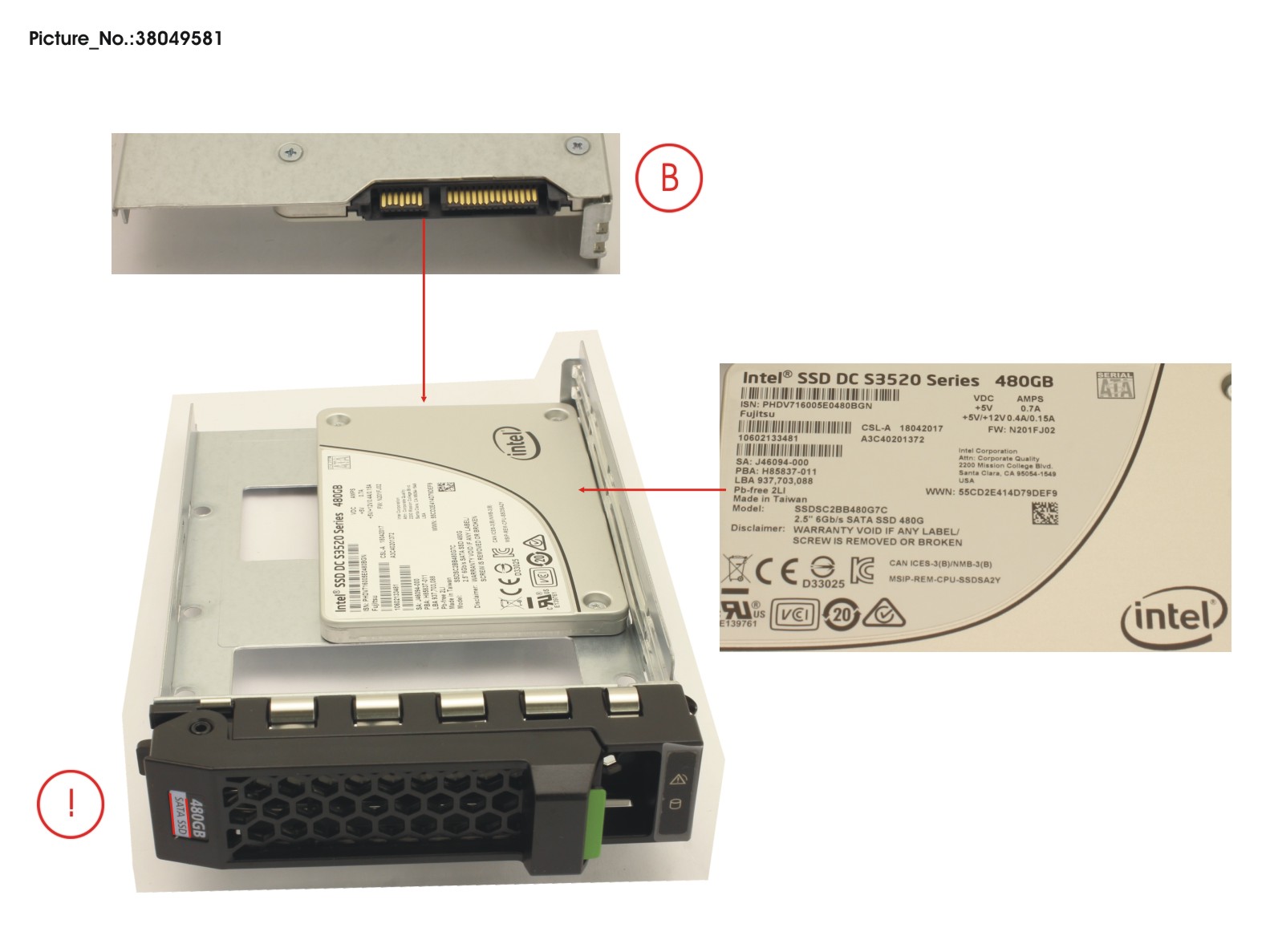 SSD SATA 6G 480GB READ-INT. 3.5' H-P EP
