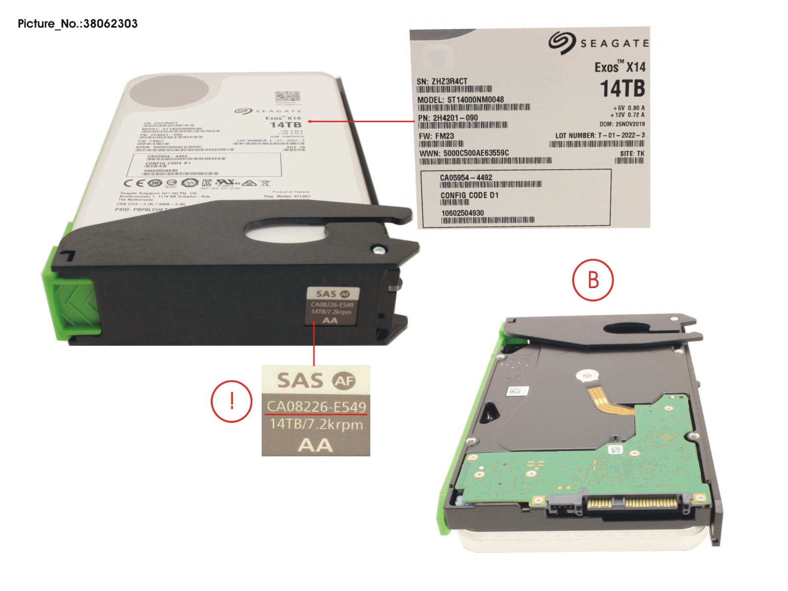 DX S4 HDDE HD DRIVE 3.5 14TB 7.2K