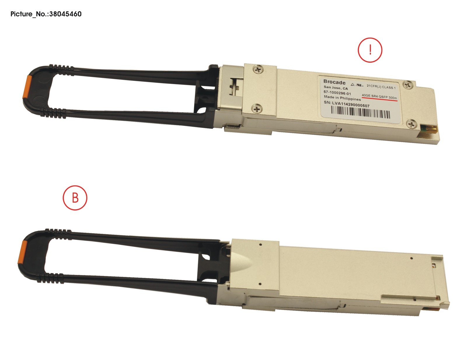 40GBASE-ESR4 QSFP+ OPTIC,300M,MMF,1-PACK