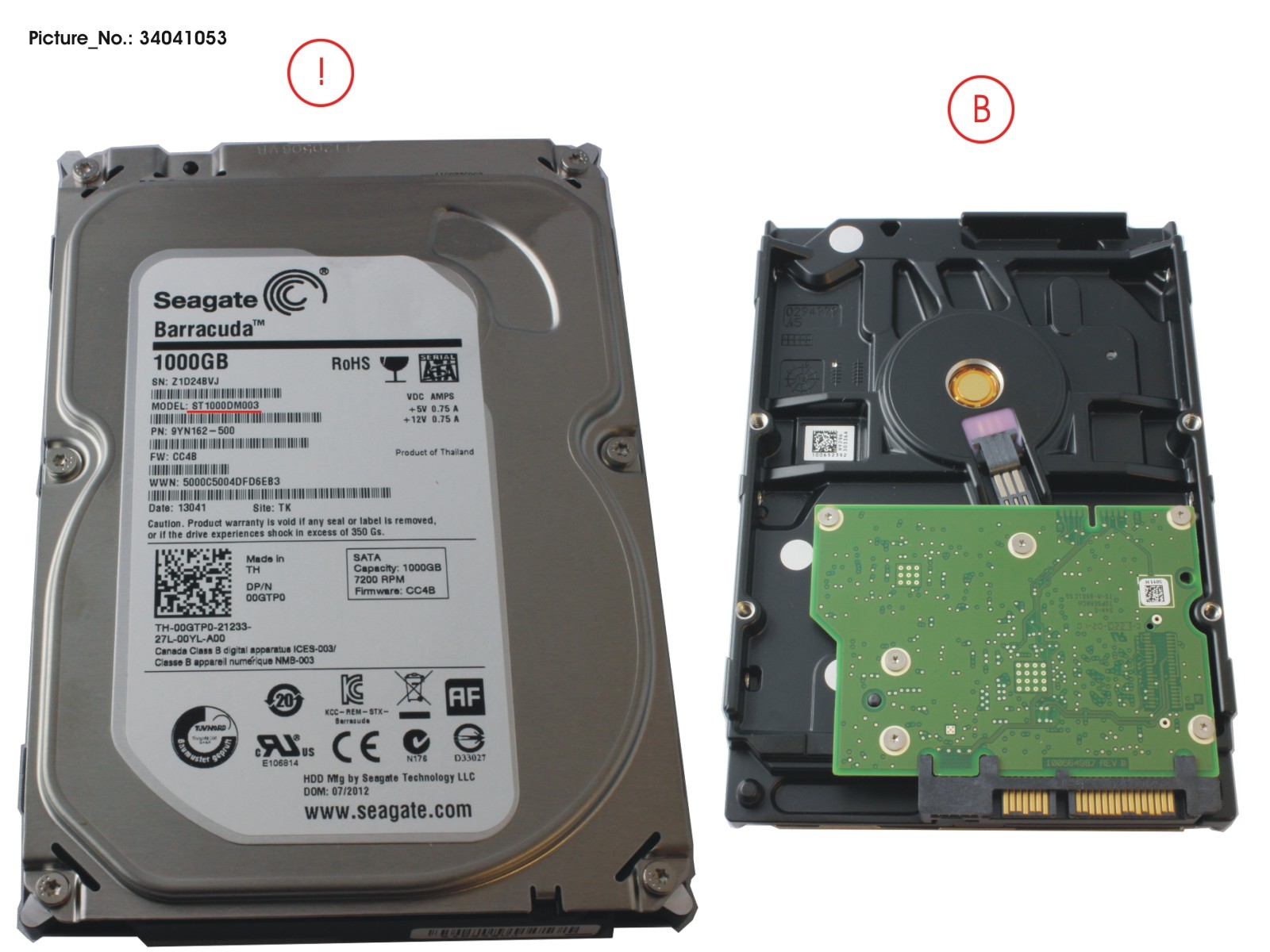 HDD 1TB SATA S3 7.2K 3.5 4K-AF