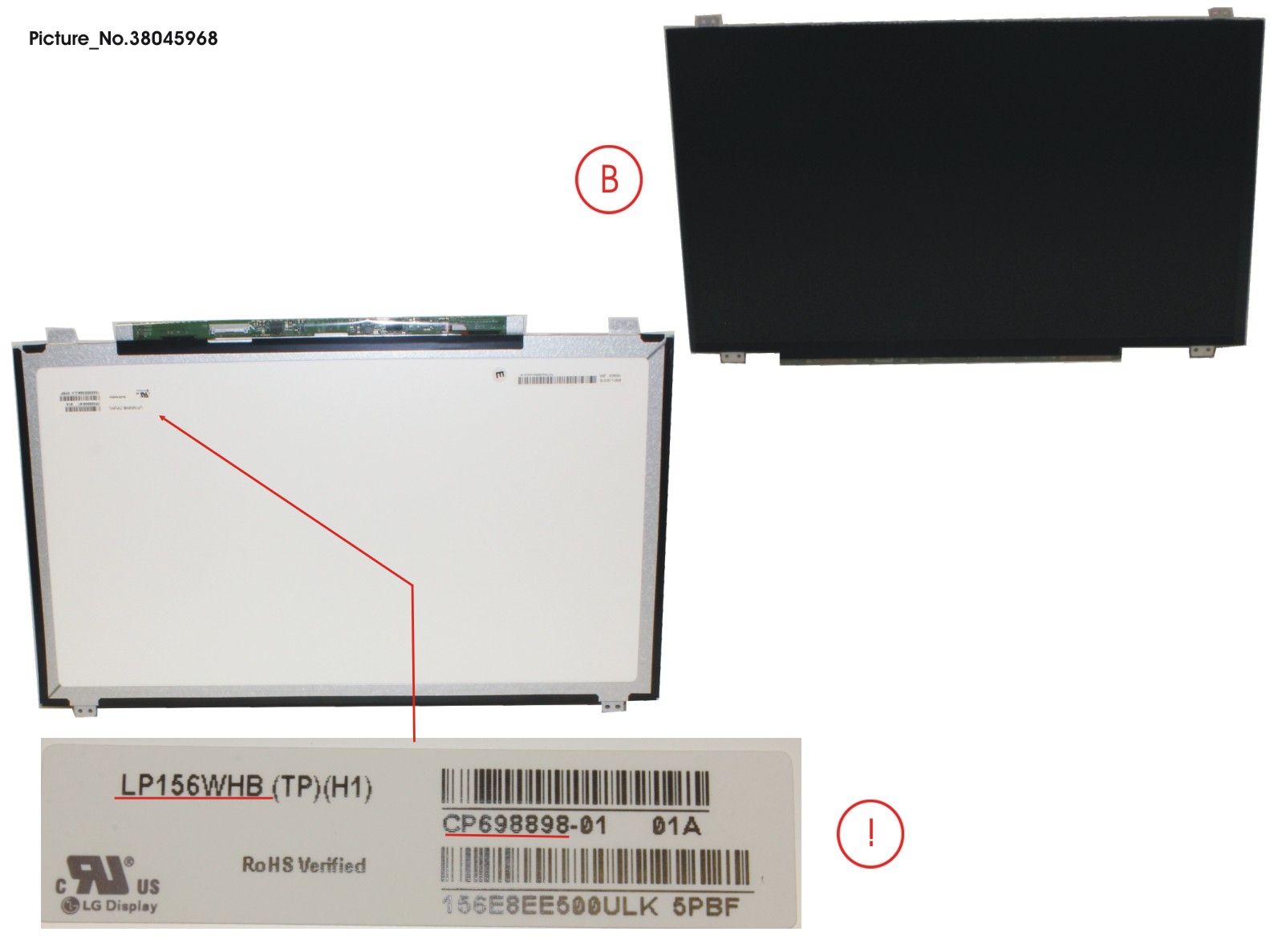 LCD PANEL LGD AG. LP156WHB-TPH