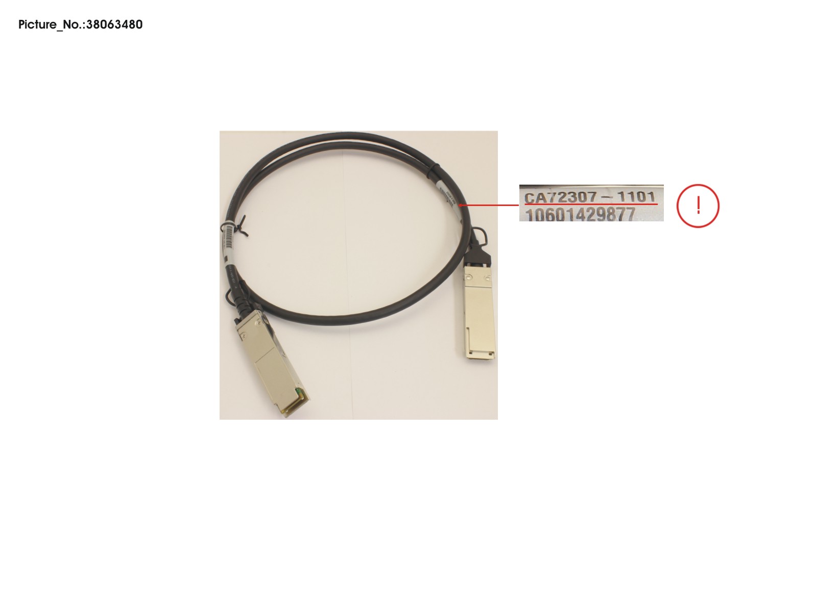 DX HE SPARE QSFP+ CU CABLE 1,1M
