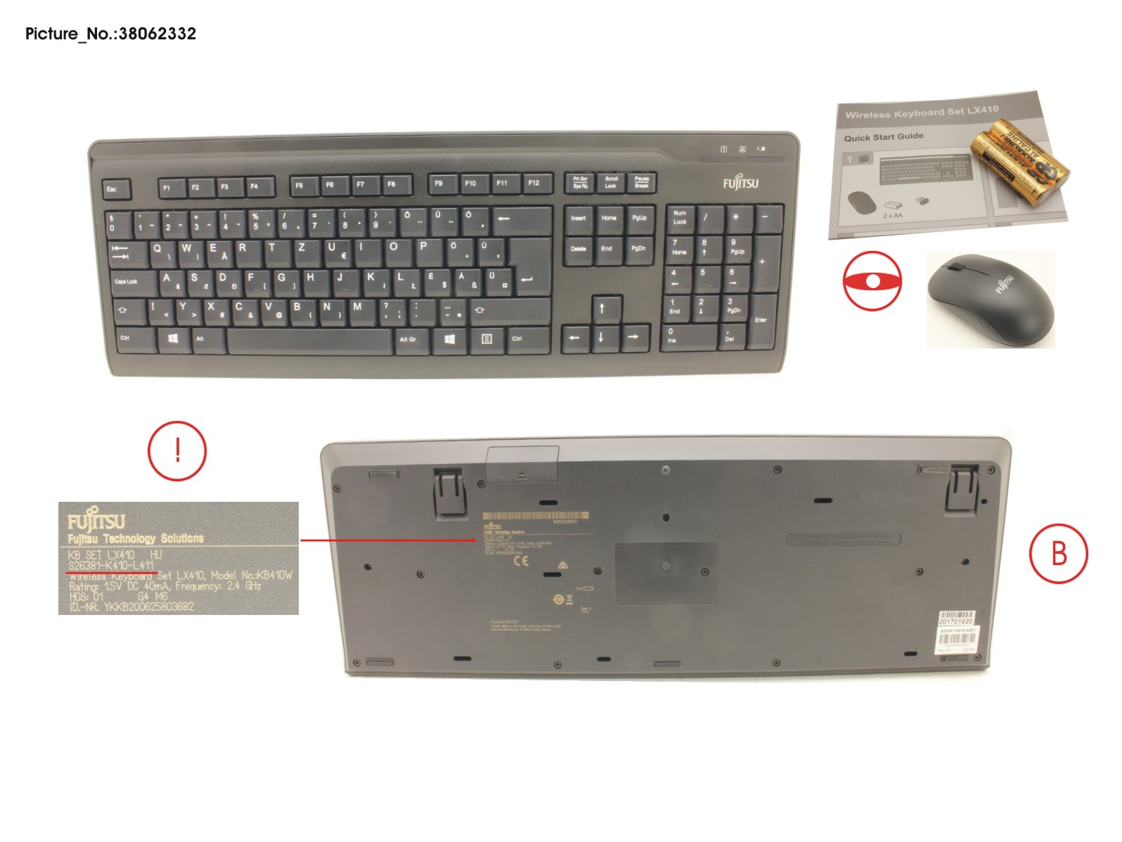 WIRELESS KB MOUSE SET LX410 HU