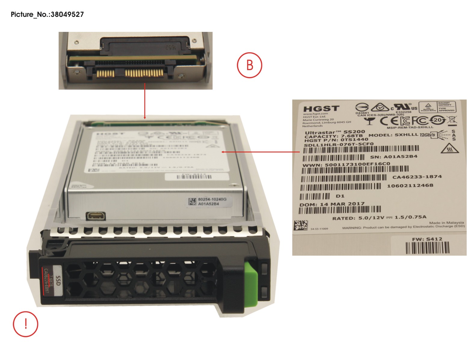 DX MLC SSD SAS 2.5 7.68TB 12G