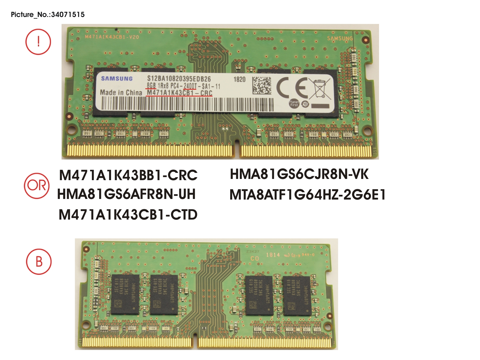 MEMORY 8GB DDR4-2400