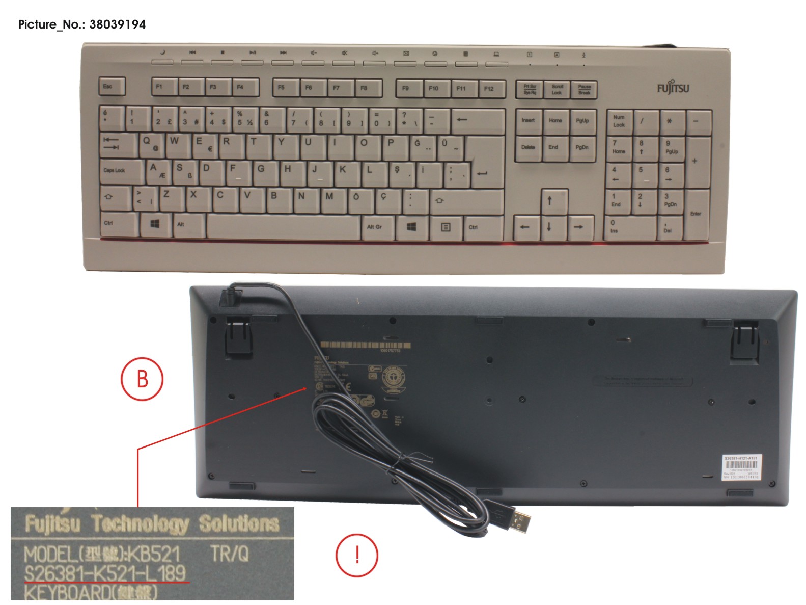 KEYBOARD KB521 TR/Q