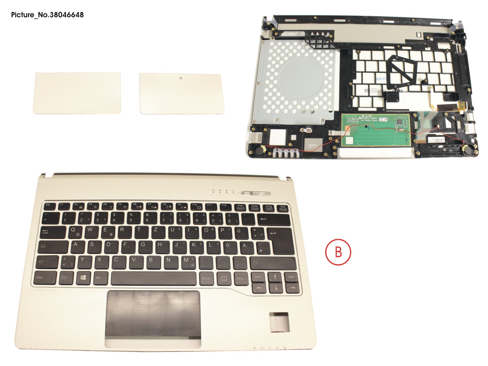 FUJITSU UPPER ASSY INCL. KEYBOARD GERMAN FUJITSU UPPER ASSY INCL. KEYBOARD GERMAN