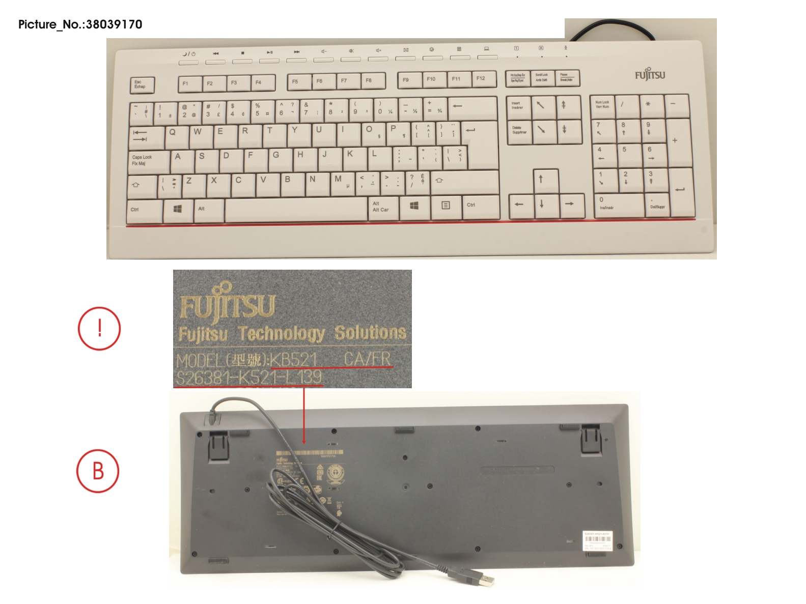 KEYBOARD KB521 CA/FR