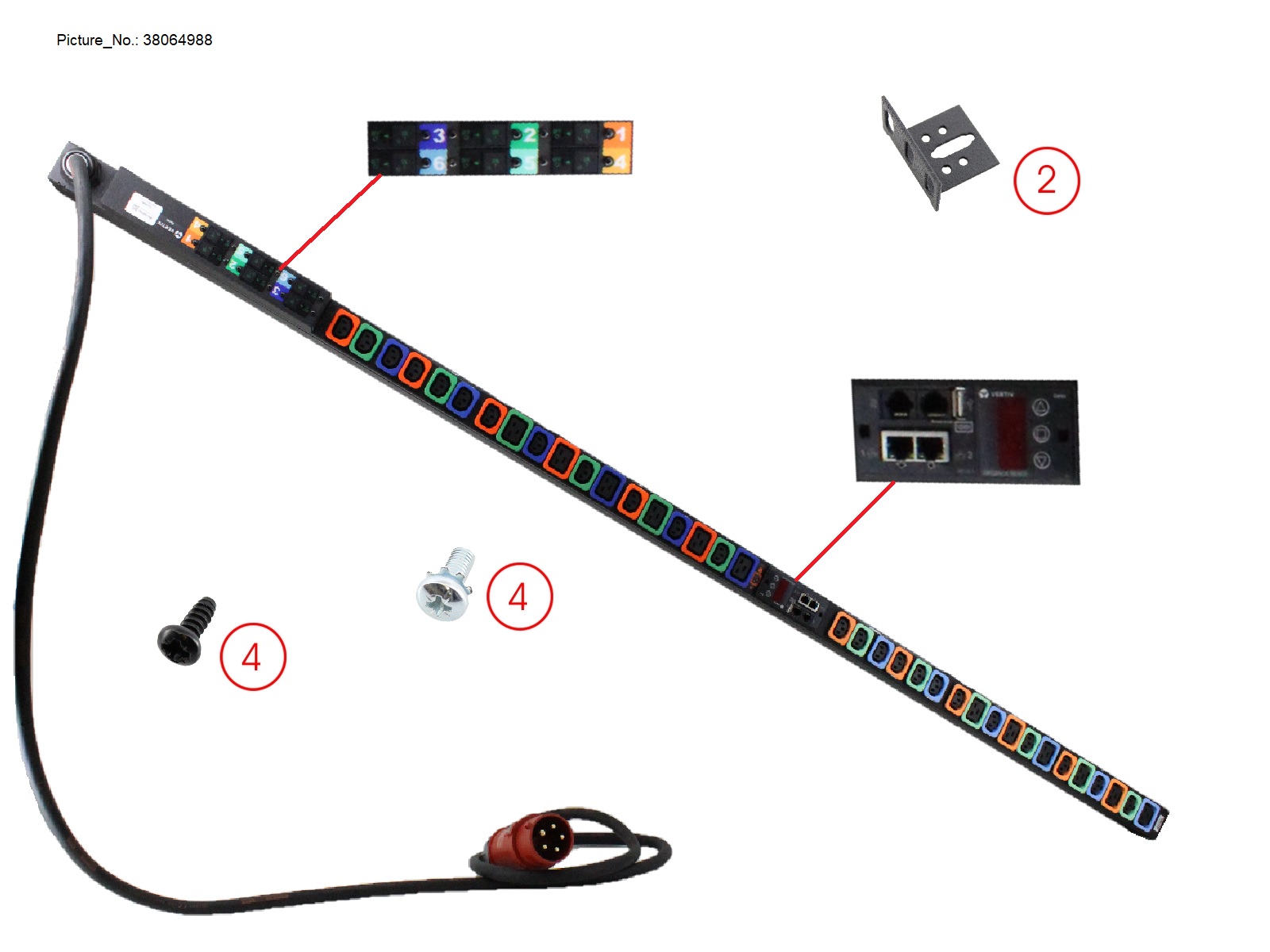 SWITCHED PDU 3PH 32A IEC309 24XC13 12XC1