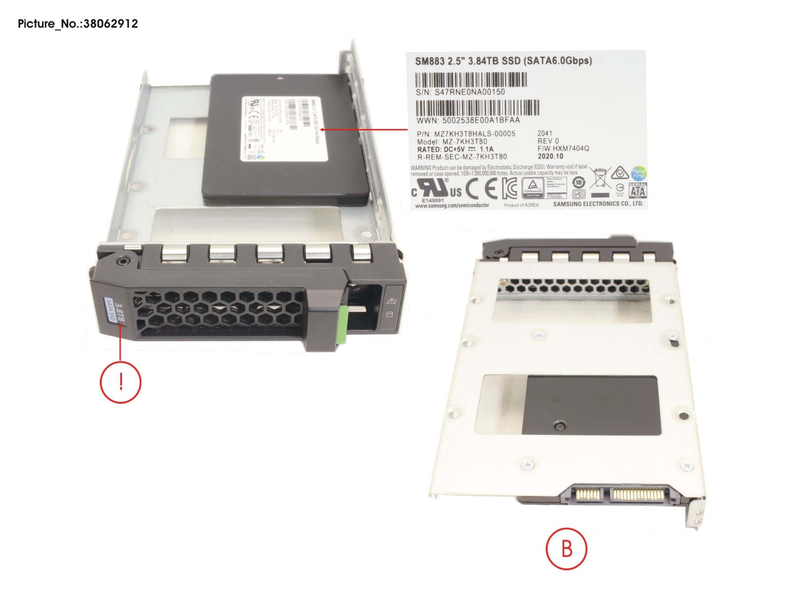 SSD SATA 6G 3.84TB MIXED-USE 3.5 H-P EP