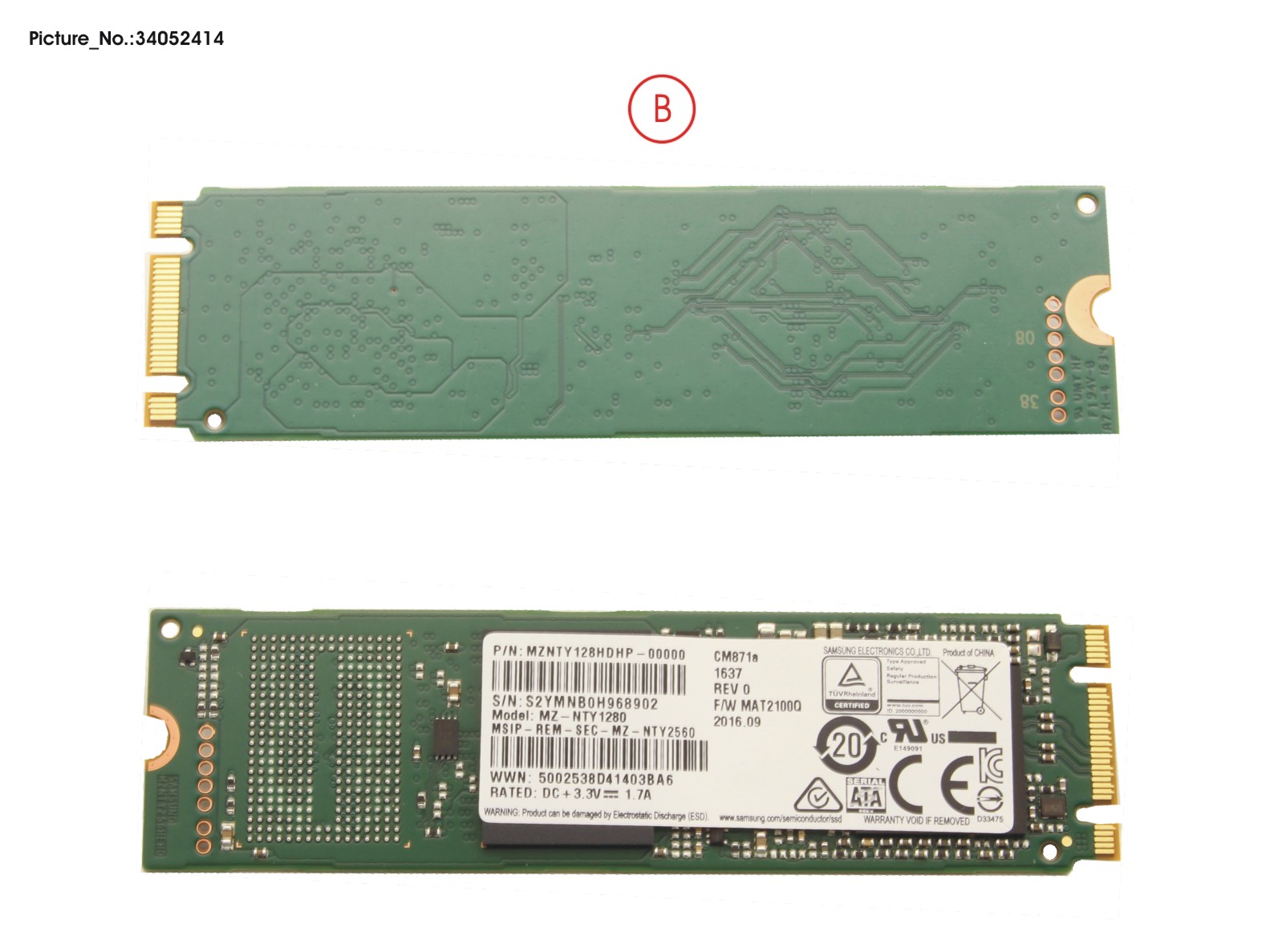 FUJITSU SSD S3 M.2 2280 CM871A 128GB