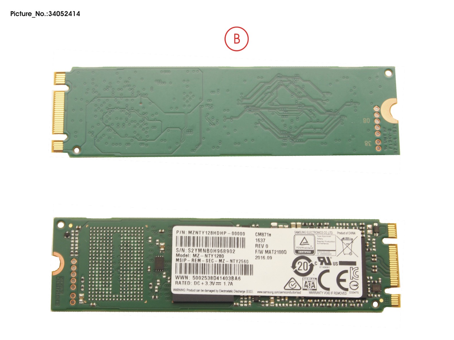 FUJITSU SSD S3 M.2 2280 CM871A 128GB FUJITSU SSD S3 M.2 2280 CM871A 128GB
