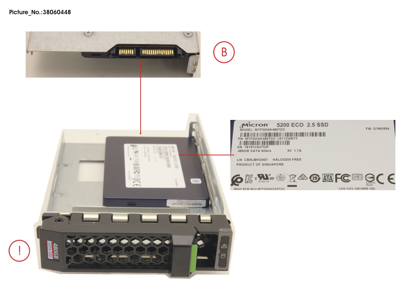 SSD SATA 6G 480GB READ-INT. 3.5 H-P EP