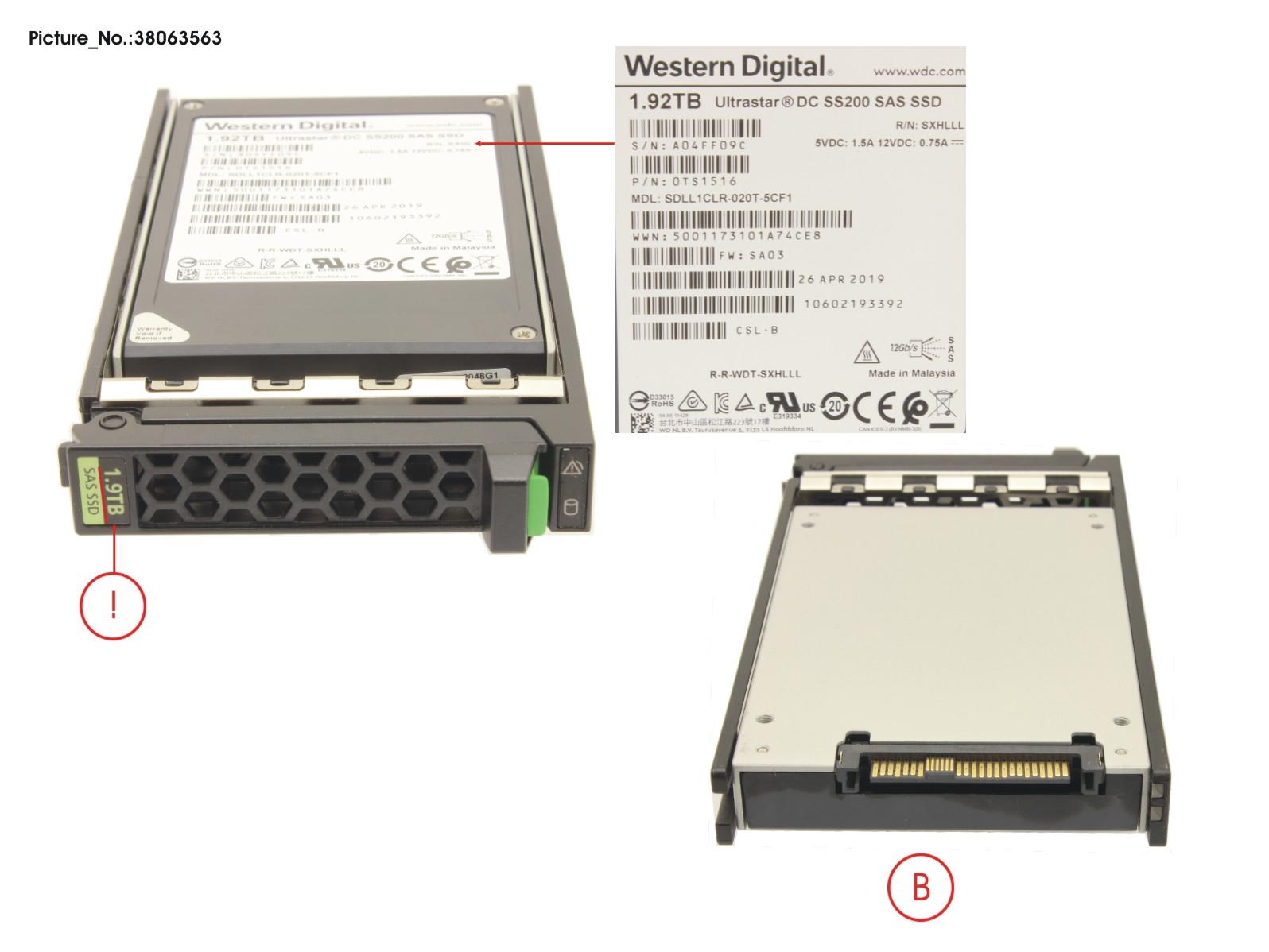 SSD SAS 12G 1920GB RI 2.5 HOT PL EP