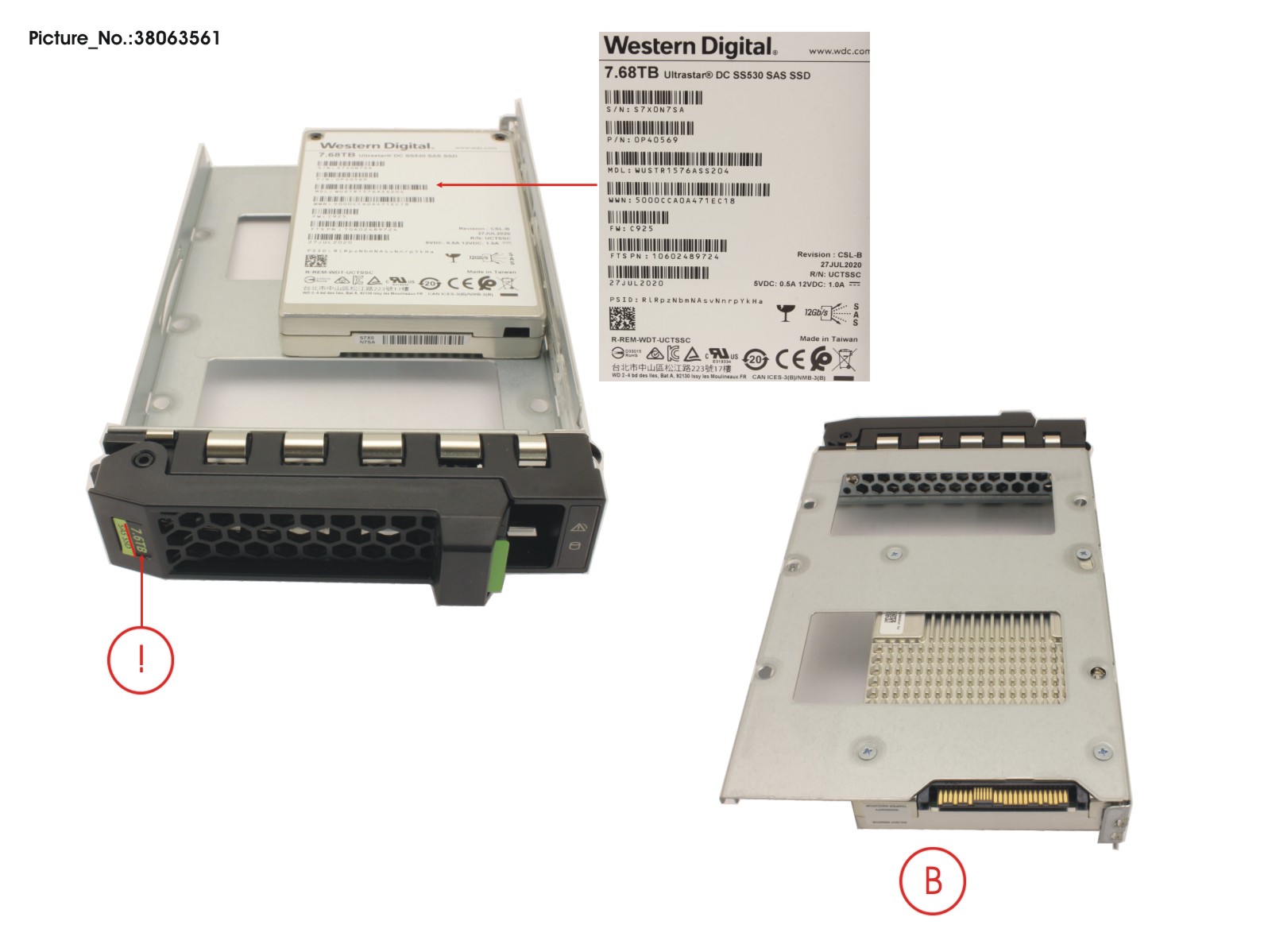 SSD SAS 12G 7680GB RI SFF IN LFF NEXPDES