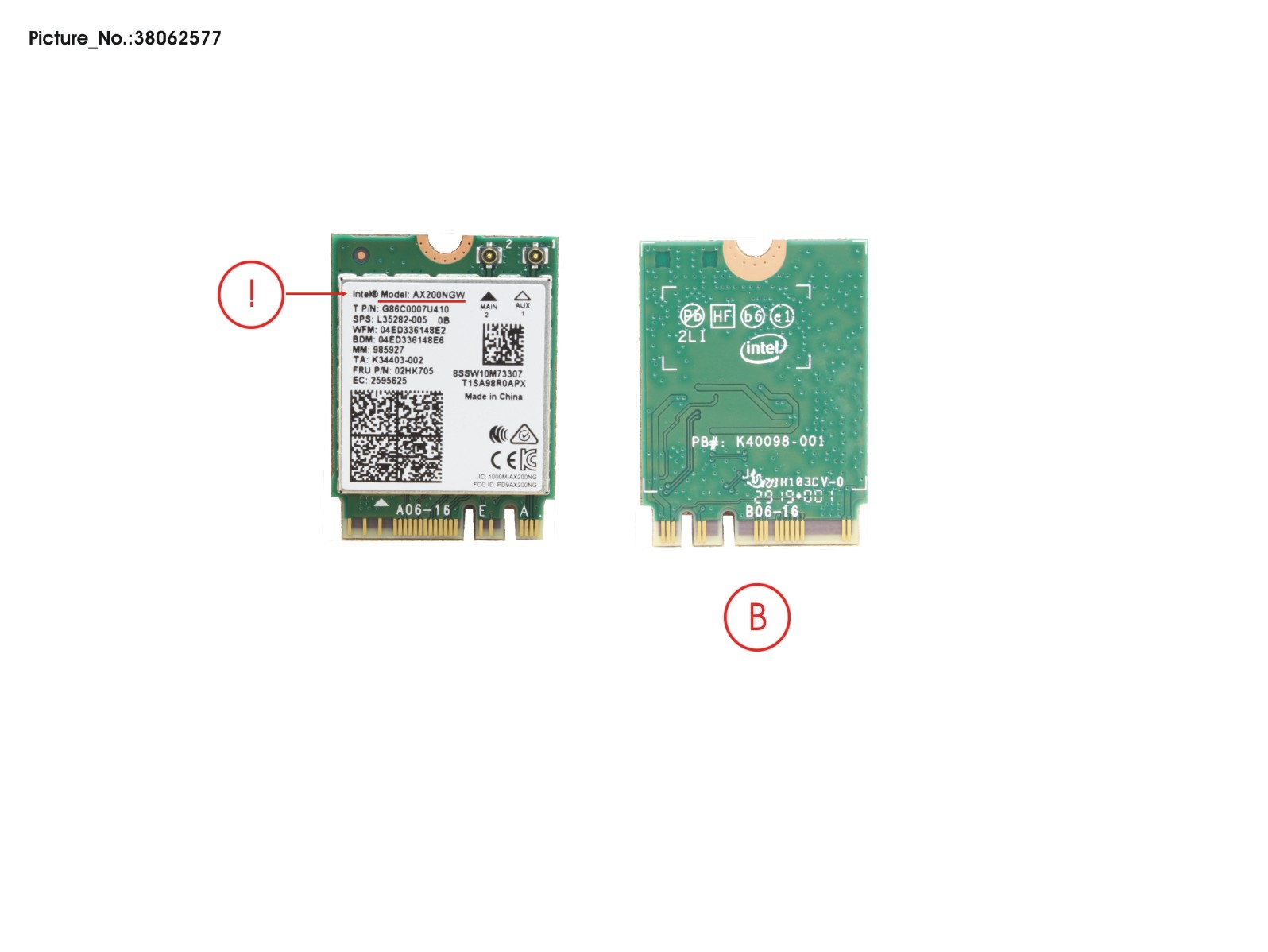 FUJITSU WLAN INTEL AX200 NGWG.NV, 2230 2X2